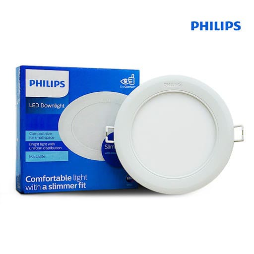 Đèn LED downlight tròn âm trần 16W kích thước lỗ cắt 175mm ánh sáng vàng Philips 59531 MARCASITE 16W D175-3000K