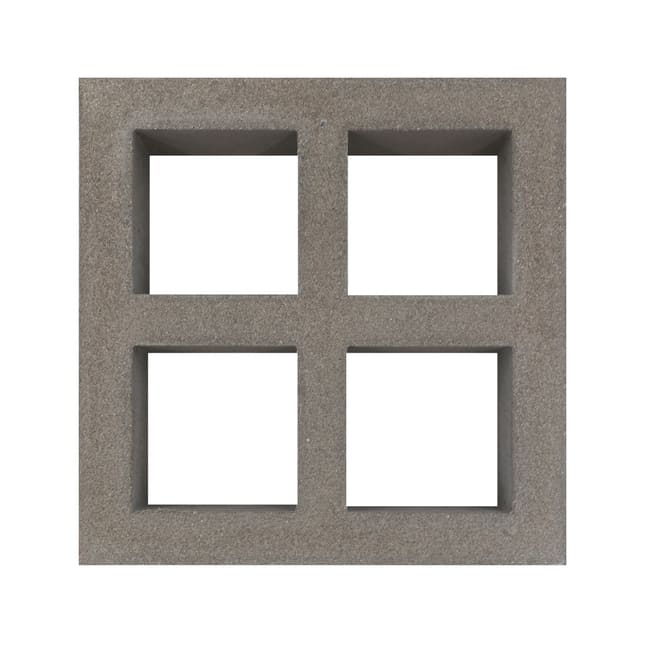 Gạch bông gió xi măng xám 19x19x6.5cm Viettiles VCB-023 Window 4