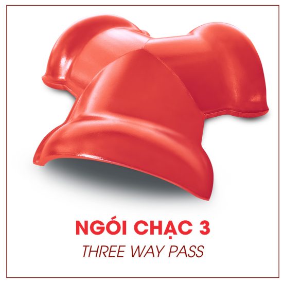 Ngói chạc ba tráng men cao cấp màu đỏ Đồng Tâm TITAN005-CHACBA