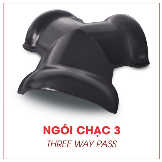 Ngói chạc ba tráng men cao cấp màu xám xanh Đồng Tâm TITAN002-CHACBA