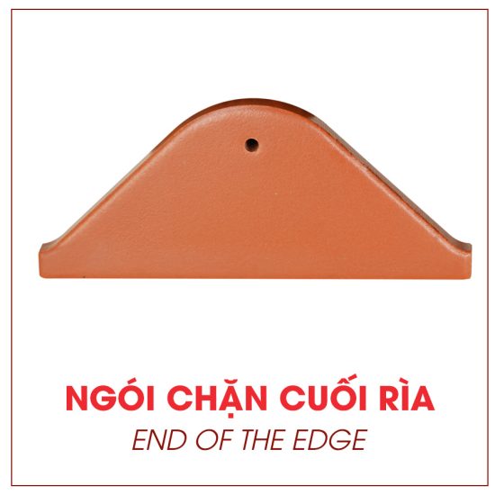 Ngói chặn cuối rìa tráng men cao cấp màu cam đất nung Đồng Tâm TITAN001-NCCUOIRIA