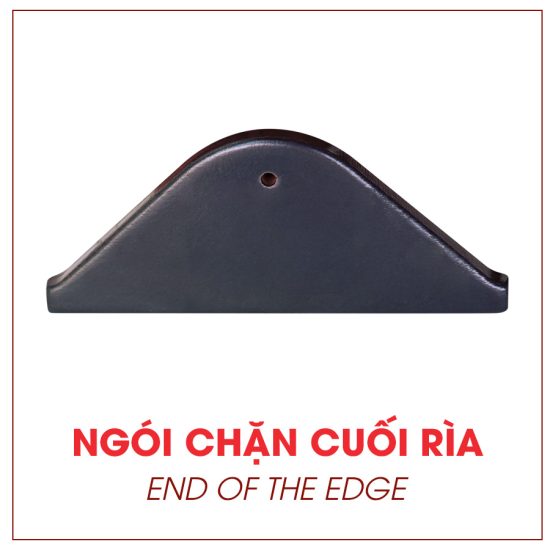 Ngói chặn cuối rìa tráng men cao cấp màu xám xanh Đồng Tâm TITAN002-NCCUOIRIA