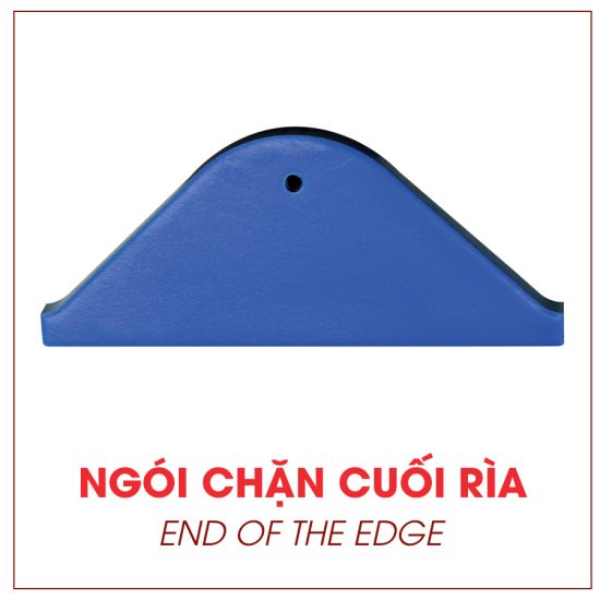 Ngói chặn cuối rìa tráng men cao cấp màu xanh coban Đồng Tâm TITAN006-NCCUOIRIA