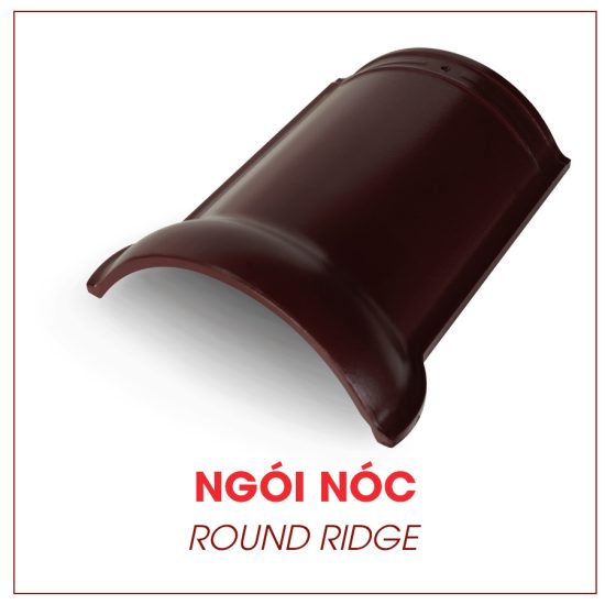 Ngói nóc tráng men cao cấp màu nâu đậm Đồng Tâm TITAN003-NGOINOC