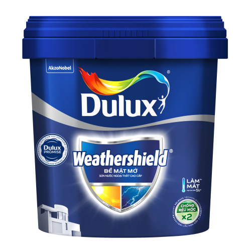 Sơn nước ngoại thất cao cấp Dulux Weathershield Bề mặt mờ DULUX-BJ8-5L