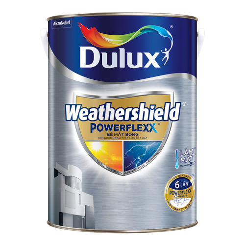 Sơn nước ngoại thất siêu cao cấp Dulux Weathershield Powerflexx Bề mặt bóng DULUX-GJ8B-1L