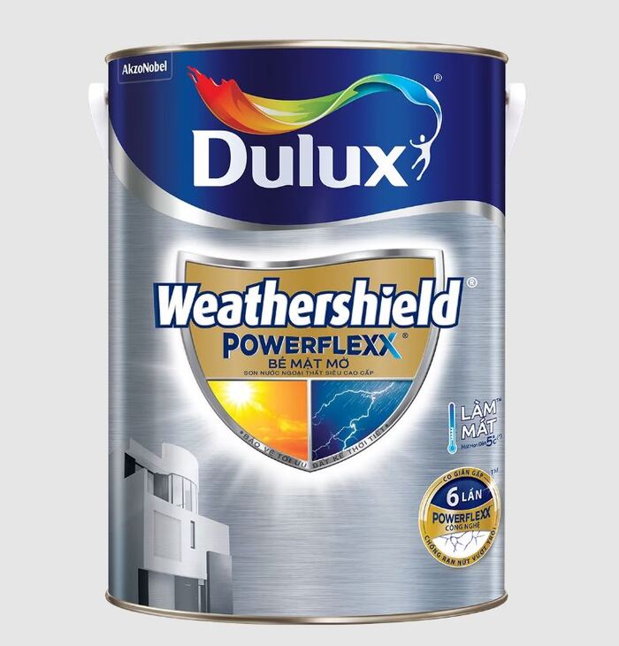 Sơn nước ngoại thất siêu cao cấp Dulux Weathershield Powerflexx Bề mặt mờ DULUX-GJ8-1L