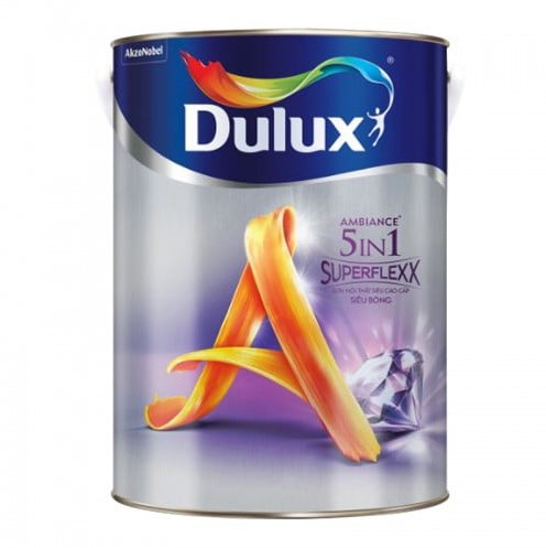 Sơn nước nội thất siêu cao cấp Dulux Ambiance 5In1 Superflexx Siêu bóng DULUX-Z611B-5L